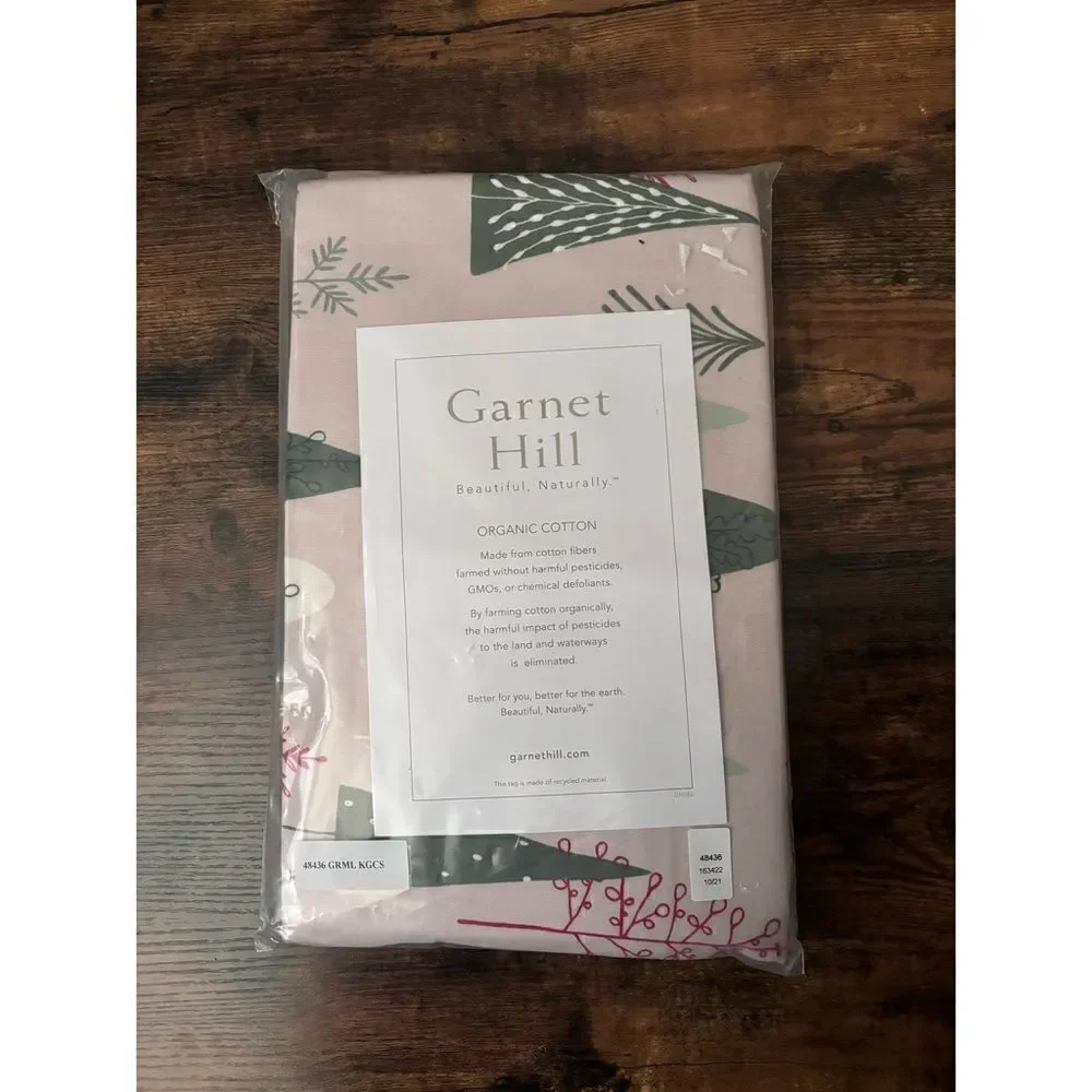 Garnet Hill Slumber Forest Organic-Cotton Flannel Pillow  Cases / set of 2/ New